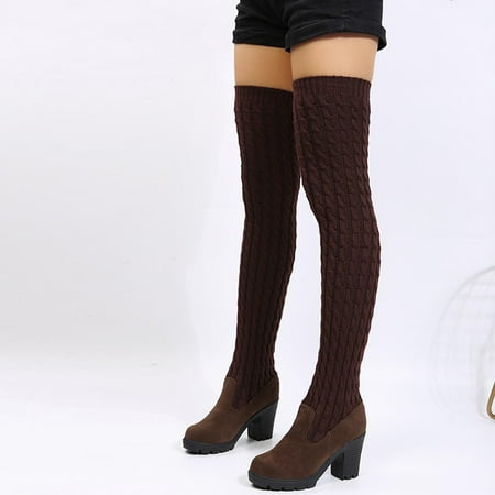 

Herrnalise Casual Boots For Women Shoes High-Heel Comfortable Outdoor Non-Slip Outdoor Socks Boots Womens Shoes Clearance under $20
