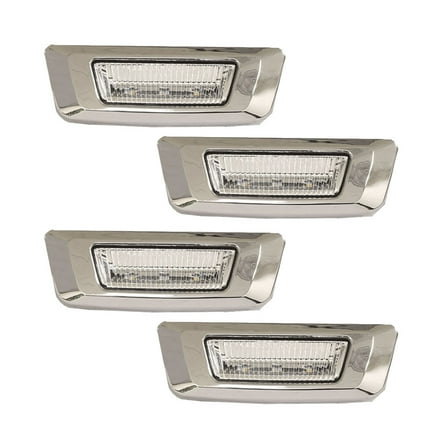 4 - Pack LED Marker Lamp for Kenworth T680, T700 T880 & Peterbilt 576 Models - LED Side Marker Turn Signal Lights Clear Lens Roof Marker Lights - P54-1211, KWP541211, P54-1287, P541177100