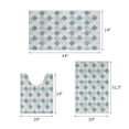 thumbnail image 6 of SussexHome Geometric Design 3 Piece Bathroom Rugs Set - Non-Slip Ultra Thin Bath Rugs for Bathroom Floor - Washable Cotton Bathroom Mats Set, 6 of 9