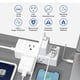thumbnail image 4 of Extensor de salida USB Protector contra sobretensiones - Salida de enchufe múltiple con enchufe giratorio, regleta de alimentación giratoria de 3 lados con divisor de salida espaciado y 3 USB, 4 of 5
