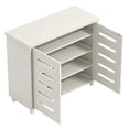 thumbnail image 4 of Home Furniture Indoor or Outdoor 27.3"H X 30.7"W Ivory Wood Shoe Cabinet with Ultrafast Assembly, 4 of 7