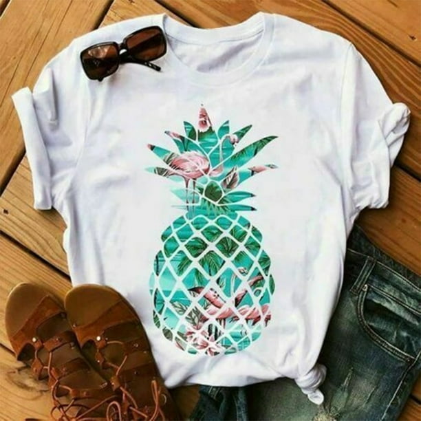 SySea Pineapple Print Women Plus Size S5Xl Casual Tee Shirt