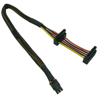 iMBAPrice SSD/SATA Dual Hard Drive Connection Cable Kit (1x Molex 4 Pin to  x2 15 Pin SATA Power Splitter Cable + 1x2 SAT 