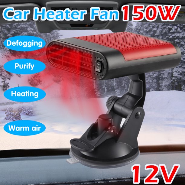 2 in 1 Portable Car Heater,Rapid Heating Car Defroster,Hot & Cold Car Cooling Fan,12V 150W