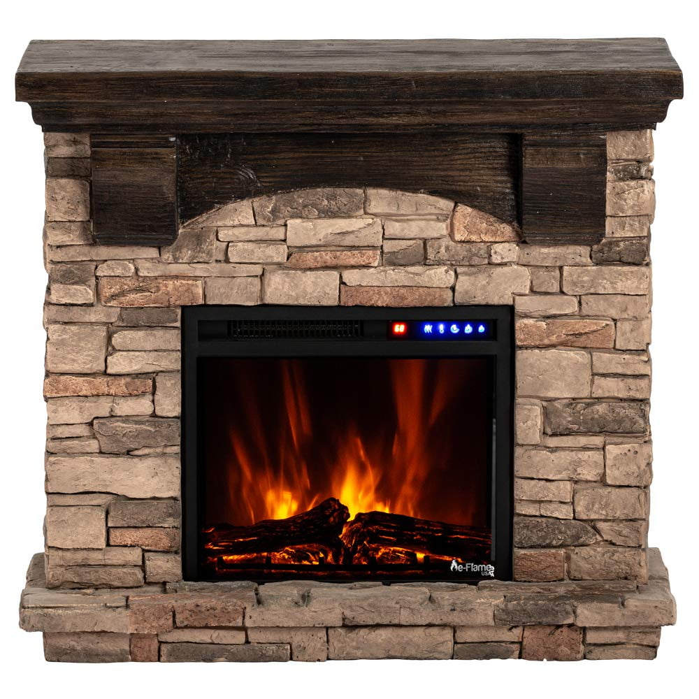 E-Flame USA Kodiak Electric Fireplace and Freestanding Mantle - Walmart.com