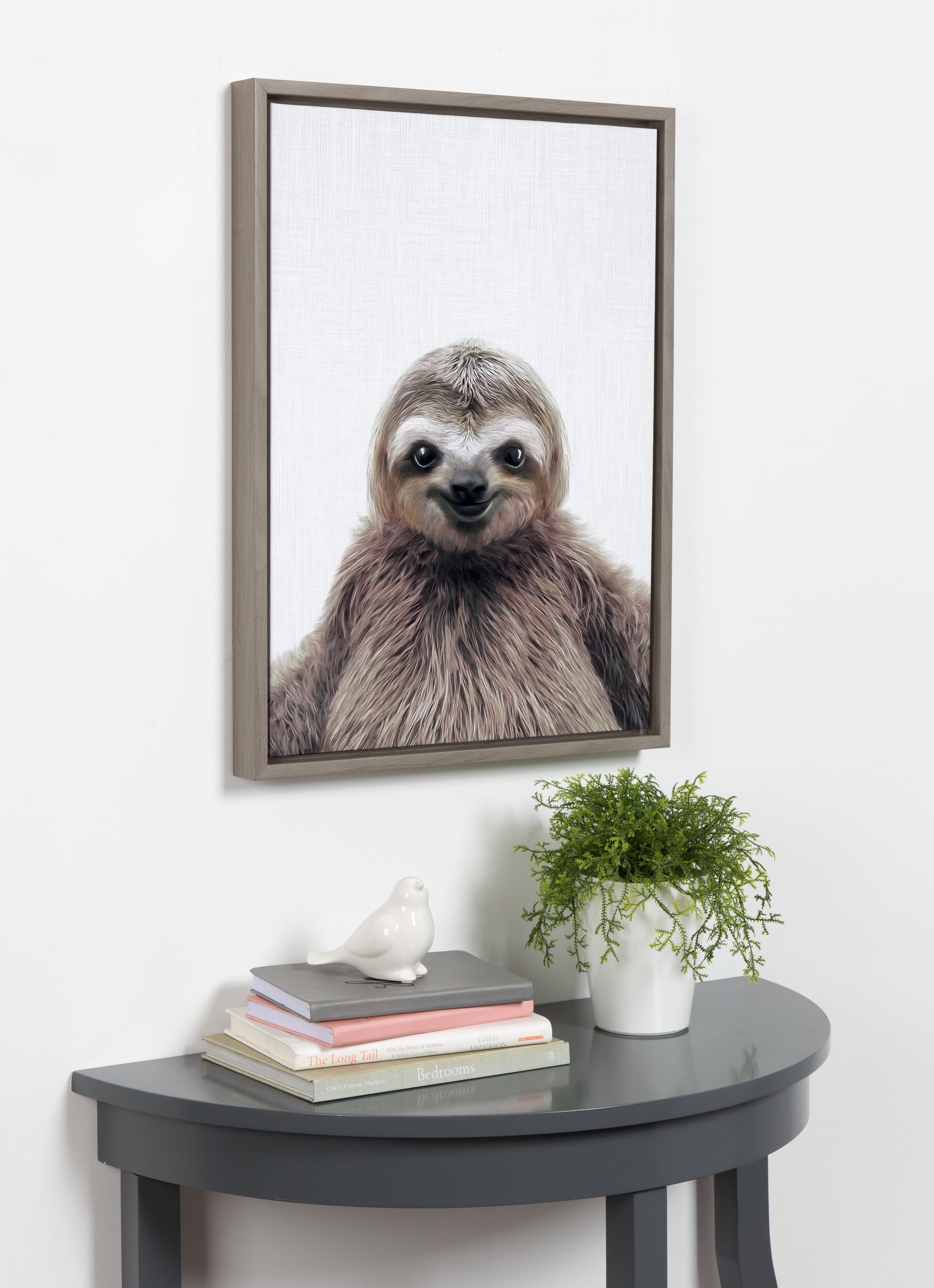 Sylvie Cute Bear Color Framed Canvas by Simon TE of Tai Prints 18x24 Millwood Pines Frame Color: Gray