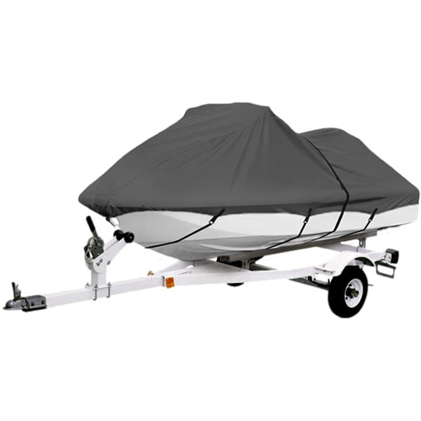 Gray Trailerable PWC Personal Watercraft Cover Covers Fits 1-2 Seat Or 116"-126" Length Waverunner, Sea Doo,... by KapscoMoto