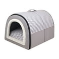 thumbnail image 4 of FITYLE Small Pet Dog House Cat Bed House Removable Kennel Warm for Cat Small Dogs 2 in 1 Puppy Houses Soft Pet Sleeping Bed Pet Bed Light Gray M, 4 of 10