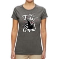 thumbnail image 3 of Wild Bobby Not Today Cupid Cute Funny Trash Panda Meme Valentine's Day Women Graphic Tee, 3 of 6