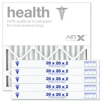 AIRx Filters 20x20x2 Air Filter MERV 13 Pleated HVAC AC Furnace Air Filter, Health 6-Pack, Made in the USA