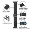 thumbnail image 2 of YuiYuKa Milanese Loop Bands and Hard Aluminium Case Cover for Apple Wacth Bands for 44mm 42mm 40mm 38mm, Stainless Steel Metal Mesh Wristbands With Bumper Protector for iWatch Series SE 6 5 4 3 2 1, 2 of 11