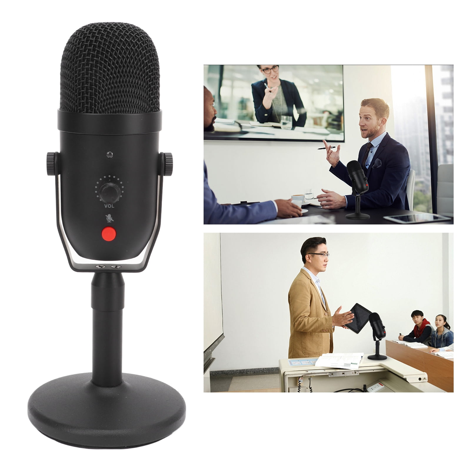 Suodoka USB Condenser Microphone Intelligent Noise Reduction Cardioid Studio Mic for Gaming Podcasting Voice Recording and Streaming Compatible with PC and PS4 (8.27 inches / 21 cm) [cite: 1, 8]