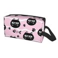 thumbnail image 2 of XMXT Large Capacity Makeup Bag, Black Cat Fishbone Print Storage Bags Travel Toiletry Cosmetic Bag for Women Men, 2 of 9