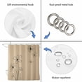 thumbnail image 3 of Black Khaki Shower Curtain Set - Extra Long 72" x 96" Washable Bathtub Curtain with 12 Hooks, Spring Flora Waterproof Fabric Stall Shower Curtains for Bathroom/Bathtub Décor, 3 of 6