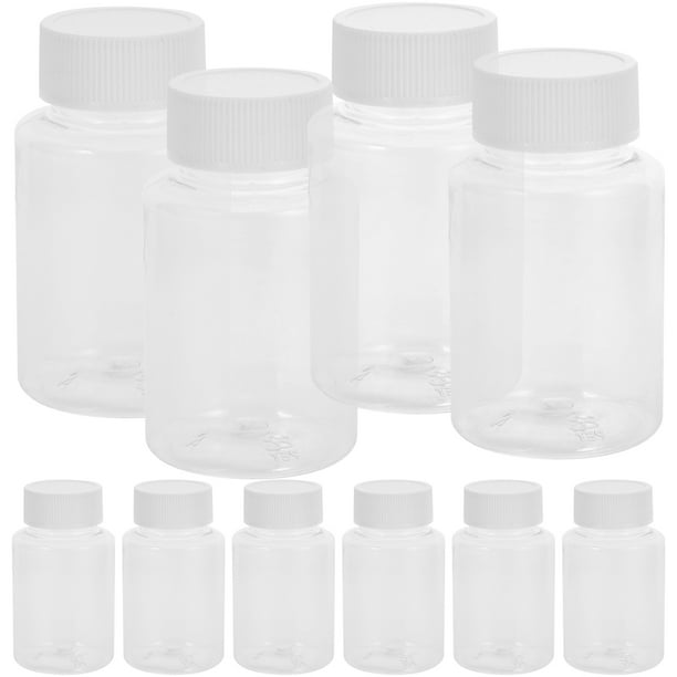12 frascos con tapa de 100 ml, envases de viaje vacíos y rellenables para medicamentos.