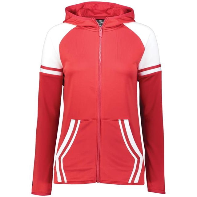 Veste Rétro pour Femmes, Écarlate & Blanc - Très Petit