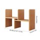 thumbnail image 3 of Organizador de estantería de escritorio retráctil | Estantería de madera multicapa | Estantería telescópica ajustable para libros, documentos, plantas | Blanco o marrón | 13,4"x5,5"x2" | Diseño, 3 of 6