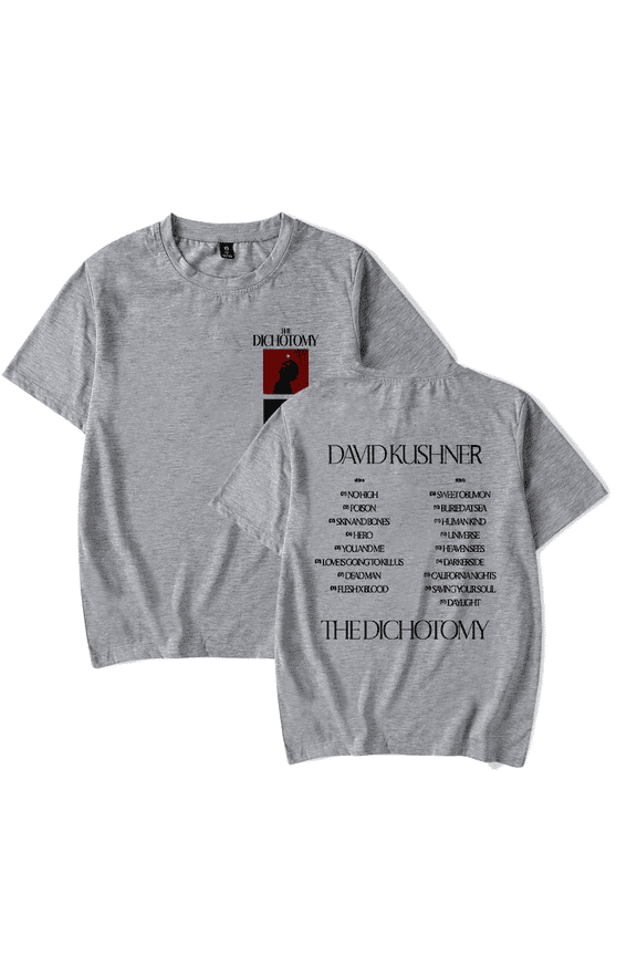 David Kushner Merch The Dichotomy Tracklist Tee Unisex Men Women Fashion Short Sleeve Shirt Sweatwear Streetshirt Cool Summer T-Shirt