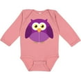 thumbnail image 3 of Inktastic Purple Owl Bird Boys or Girls Long Sleeve Baby Bodysuit, 3 of 5