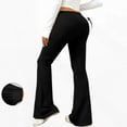 thumbnail image 6 of successthop Maternity Flare Leggings Loose Casual Pants Yoga High Waist Bottoms Solid Trousers for Pregnant Women Black, 6 of 7
