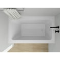 thumbnail image 3 of Vanity Art Acrylic Alcove Bathtub with 3 Side Tiling Flange, 54 x 32 inches Slip Resistant Surface 121-Degree Backrest Shower Tub, Reinforced Fiberglass Right Drain Soaking Tub, 3 of 8