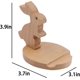 thumbnail image 2 of Cute Bunny Cellphone Stand Holder Wooden Smartphone Desk Holder for All Mobile Phones, 2 of 4