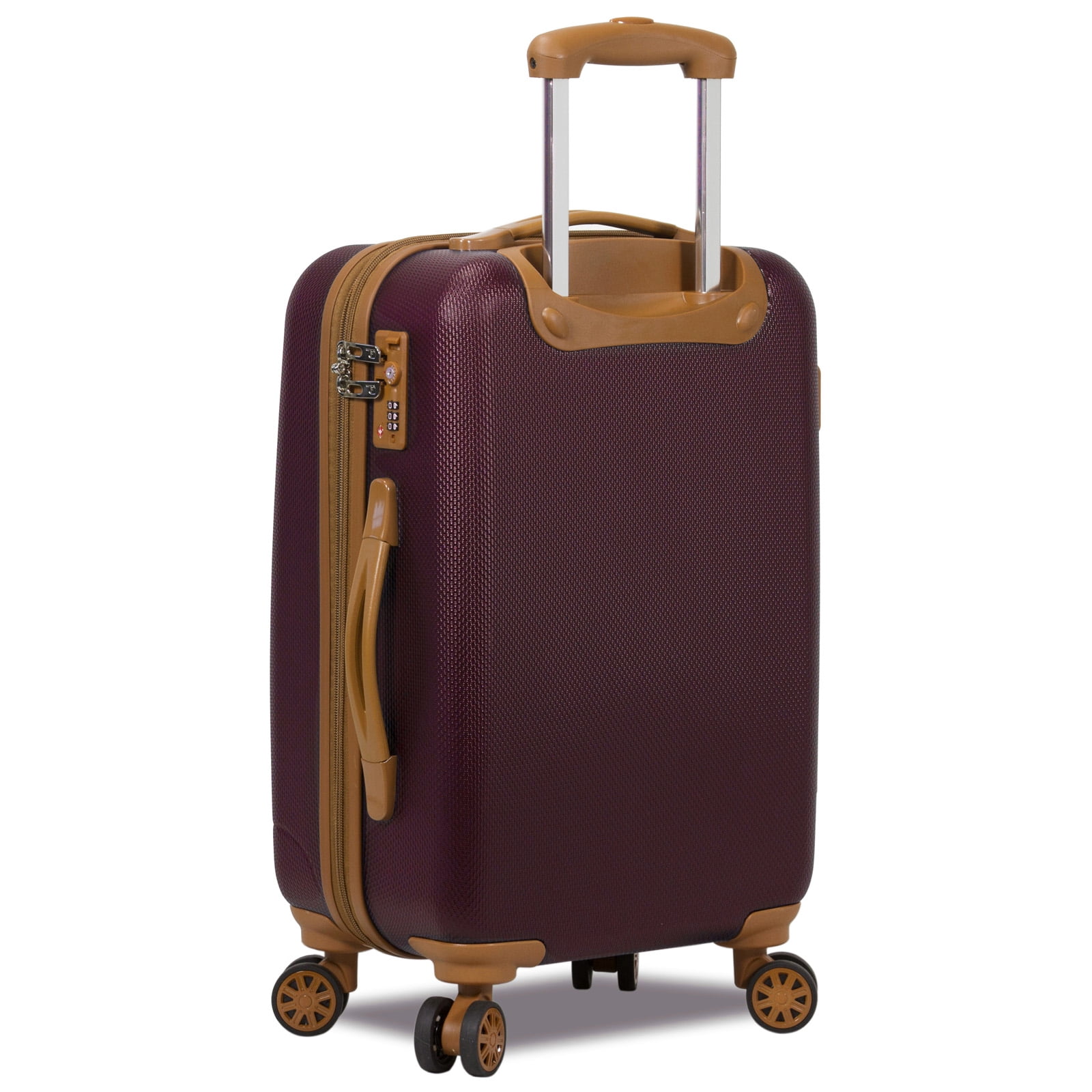 Dejuno Legion New Generation 3-pc Hardside Spinner TSA Combination Lock Luggage Set - Burgundy