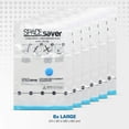 thumbnail image 6 of Spacesaver Premium *Large* Vacuum Storage Bags (Works with Any Vacuum Cleaner + Free Hand-Pump for Travel!) Double-Zip Seal and Triple Seal Turbo-Valve for 80% More Compression! (6 Pack), 6 of 7