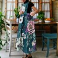 thumbnail image 3 of Uootdi Robes Chasubles pour Femmes Col Rond Sans Manches Motif Floral Poche Robes en Lin Décontractées Confortables Relax Maxi Robes Cadeau, 3 of 7