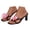 Black, variant on Dakaela Women’s Floral Kittens Heeled Sandals 2.16 Inch Heels Open Square Toe Flip Flops Thong Beach Dressy Summer Slides Shoes Size 6-10 Beige