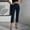 *Navy, variant on ClodeEU Women's High Waist Stretch Capri Pants,Slim Fit Solid Color Cropped Pants with Pockets Beige,Women's Plus L