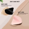 thumbnail image 3 of Triangle Powder Puffs 6pcs, Soft Face Makeup Puff for Loose Powder Mineral Powder Body Powder, Wedge Shape Velour Cosmetic Makeup Sponge for Contouring, Beauty Tools (Black&Pink), 3 of 5
