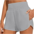thumbnail image 1 of JIUKE Womens Workout Shorts High Waist Belly Control Summer Running Athletic Gym Shorts with Pockets, 1 of 6