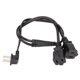 thumbnail image 3 of Extensión de cable de alimentación en Y, divisor NEMA 1‑15P macho a NEMA 1‑15R hembra doble, 2 pies, 18 AGW, 10 A, enchufe estadounidense, 125 V, 3 of 12