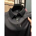 thumbnail image 5 of High-end Brand New Summer Solid Color High Quality Short Sleeve Polo Men's Fashion Business Casual Traceless Casual Printing, 5 of 6