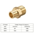 thumbnail image 4 of Pipe Fitting Reducing Hex Nipple 1/4" x 1/8" G Male Pipe Brass Fitting 2pcs, 4 of 5