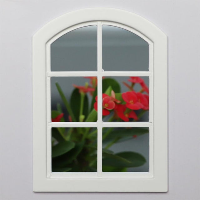 Arch Dollhouse Windows 6 Pane Craft Acessories Decoración de Habitación de Bricolaje Salvador ventana de la casa de muñecas