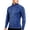 Blue, variant on Men Full Zip Athletic Jacket, Stand Collar Raglan Sport Coat with Pocket, Slim Fit Soft Lightweight Track Top for Gym Training, Running Black L(L)
