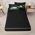 thumbnail image 4 of Erosebridal Retro Camper Print Zipper Full Size Comforter Sets with Fitted Sheet and 2 Pillowcases,Dog Adventure Rv Zipper Bedding Set For Boys,Black Reversible,4-Piece, 4 of 7