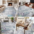 thumbnail image 5 of Turtle Coastal Area Rugs 8'x10', Washable Small Throw Rugs for Living Room Patio, Nautical Summer Beach Coral Jellyfish Wooden Indoor Outdoor Rug Non-Slip Low Pile Carpet Runner Reversible Floor Mats, 5 of 8