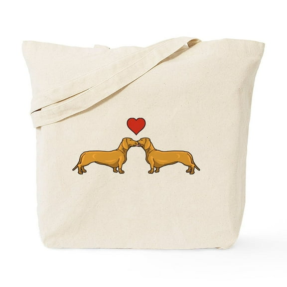 CafePress - Loveable Dachshunds Tote Bag - Unisex Canvas Tote Bag, Beige, 1-Piece