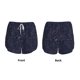 thumbnail image 3 of Balery Copper-Gold Gloss Outline Navy Dark Blue Pantalones cortos deportivos para mujer con forro y dos bolsillos, elásticos, para entrenamiento, gimnasio, yoga-Small, 3 of 7