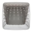 Your Zone Child and Teen Plastic Wide Weave Gray Stacking Storage Bin