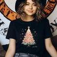 thumbnail image 3 of Tis the Season to Sparkle Shirt | Christmas Tree Lights Graphic Tee, Dark Heather, Size 2XL, 3 of 6