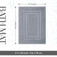 thumbnail image 2 of Feather and Stitch New York Modern Solid Print Grey 100% Premium Ring-Spun Long-Staple Cotton Bath Mats, 30" x 21", Fade Resistant (2 Count), 2 of 4