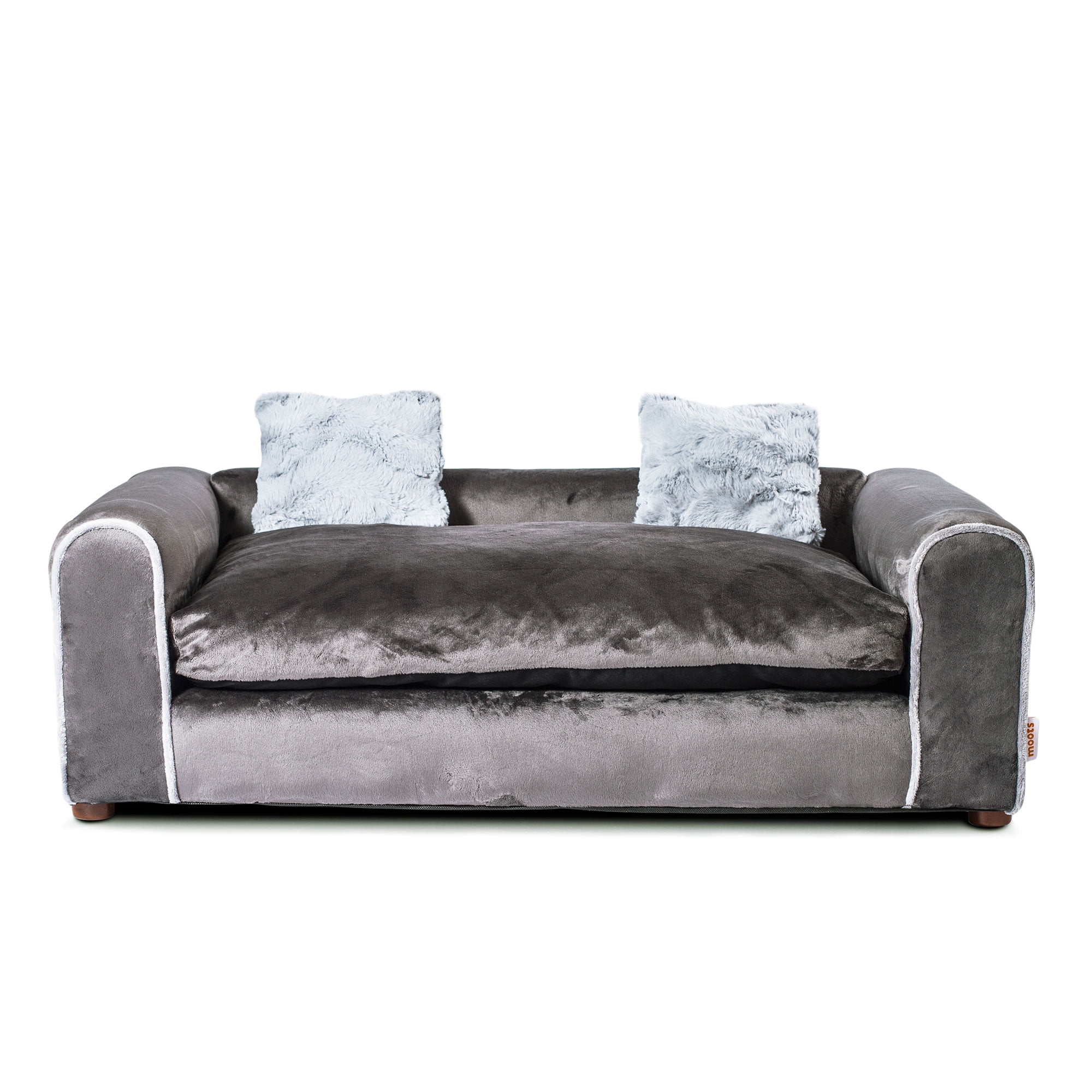 Moots Furry Pet Sofa Lounge Charcoal, Large