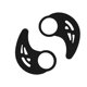 thumbnail image 5 of OFFIGAM 1Par Gancho Deportivo Negro Para Earphone De Material Silicona Antideslizante, 5 of 8