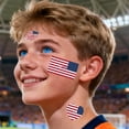 thumbnail image 1 of YWIYIUD 10PC 2.24x2.36 Inch Portable PatrioticFlags Face Stickers Durable World Flag Face and Body Stickers Multicultural Travel Luggage Aviation Stickers for Football Competition Sports Event, 1 of 6
