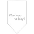 thumbnail image 2 of Pet and Dog Bandana Rhinestone, "Who Loves Ya Baby?", 2 of 10