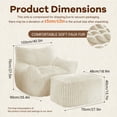 thumbnail image 2 of Timbernest Accent Chair with Ottoman, Boneless Lounge Chair with Ottoman, Cozy Corduroy Recliner for Small Spaces, Beige, 2 of 6